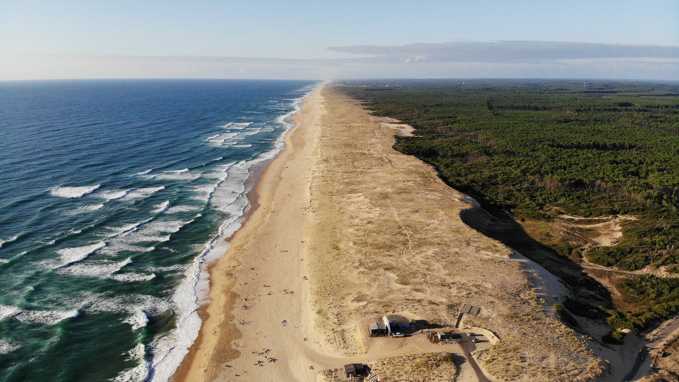 Le Landes: Vue du littoral des Landes, près de Seignosse Le Landes: Vue du littoral des Landes, près de Seignosse