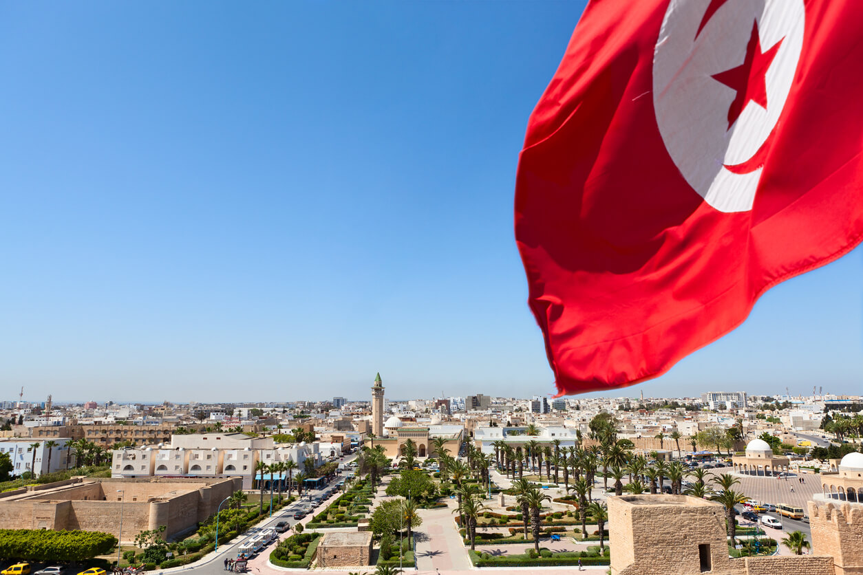Tunisia: Vue panoramique sur les rues Monastir Tunisia: Vue panoramique sur les rues Monastir